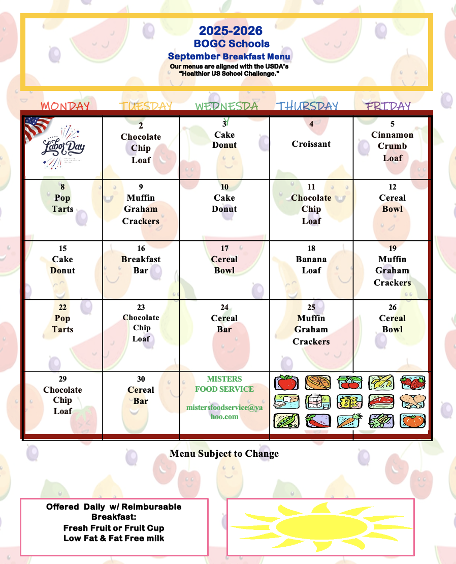 Breakfast Menu